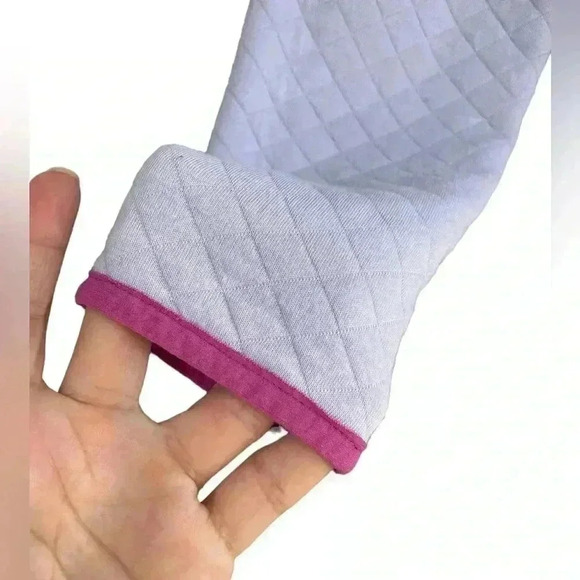 Vineyard Vines women’s Diamond Quilted pullover sweater lavender button up sz S - Picture 4 of 7